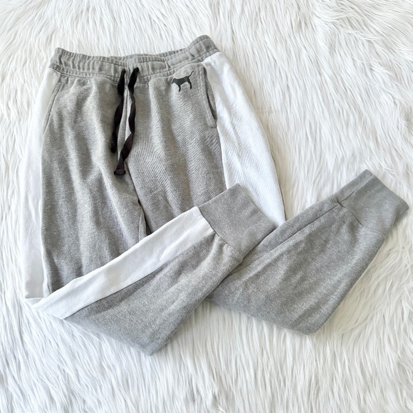 PINK Grey White Knit Sweatpant - Picture 1 of 4